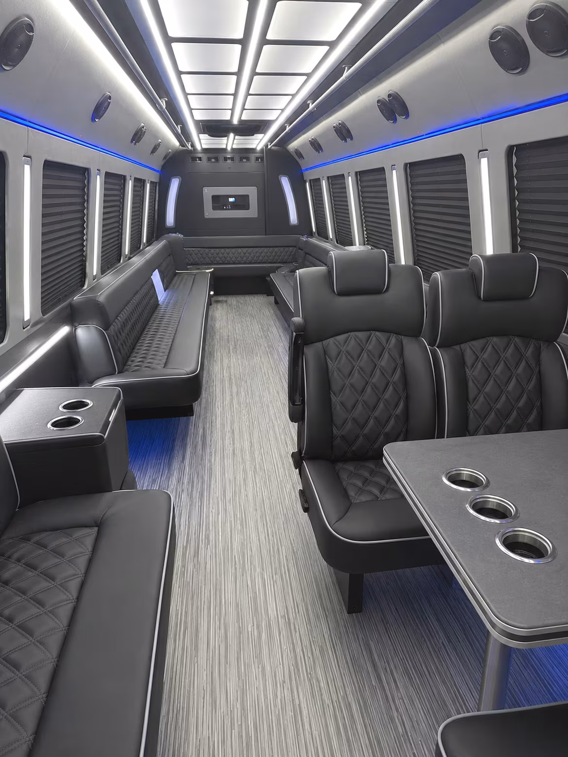tigard 25 passenger party bus inside