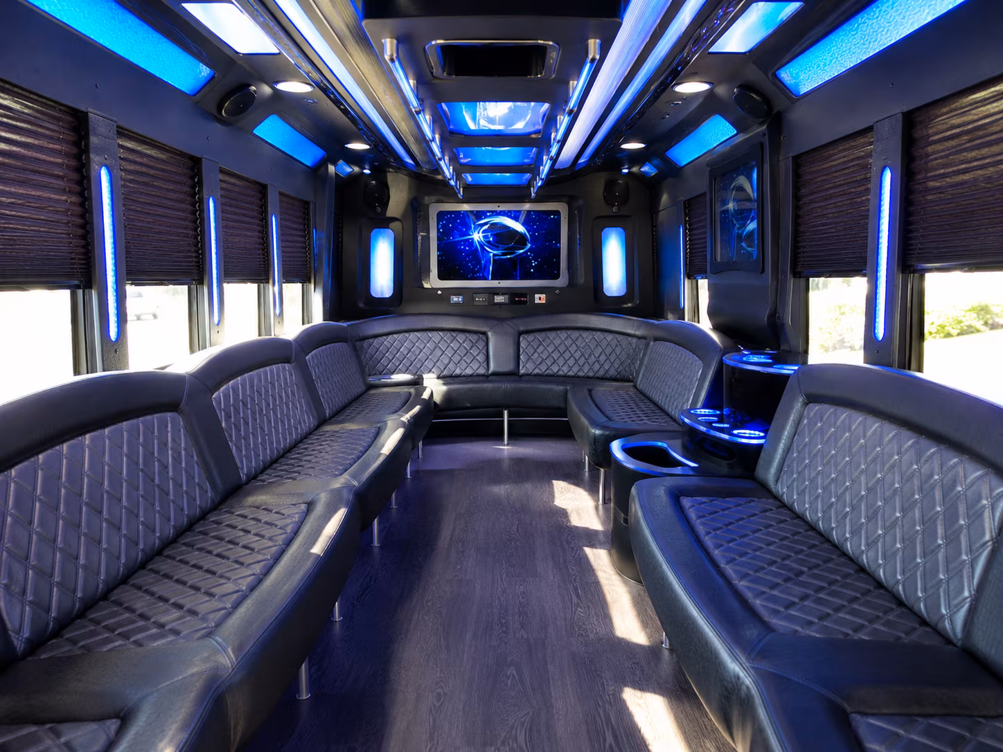 tigard 28 passenger party bus inside