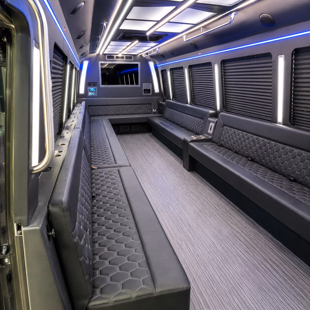 tigard 40 passenger party bus interior