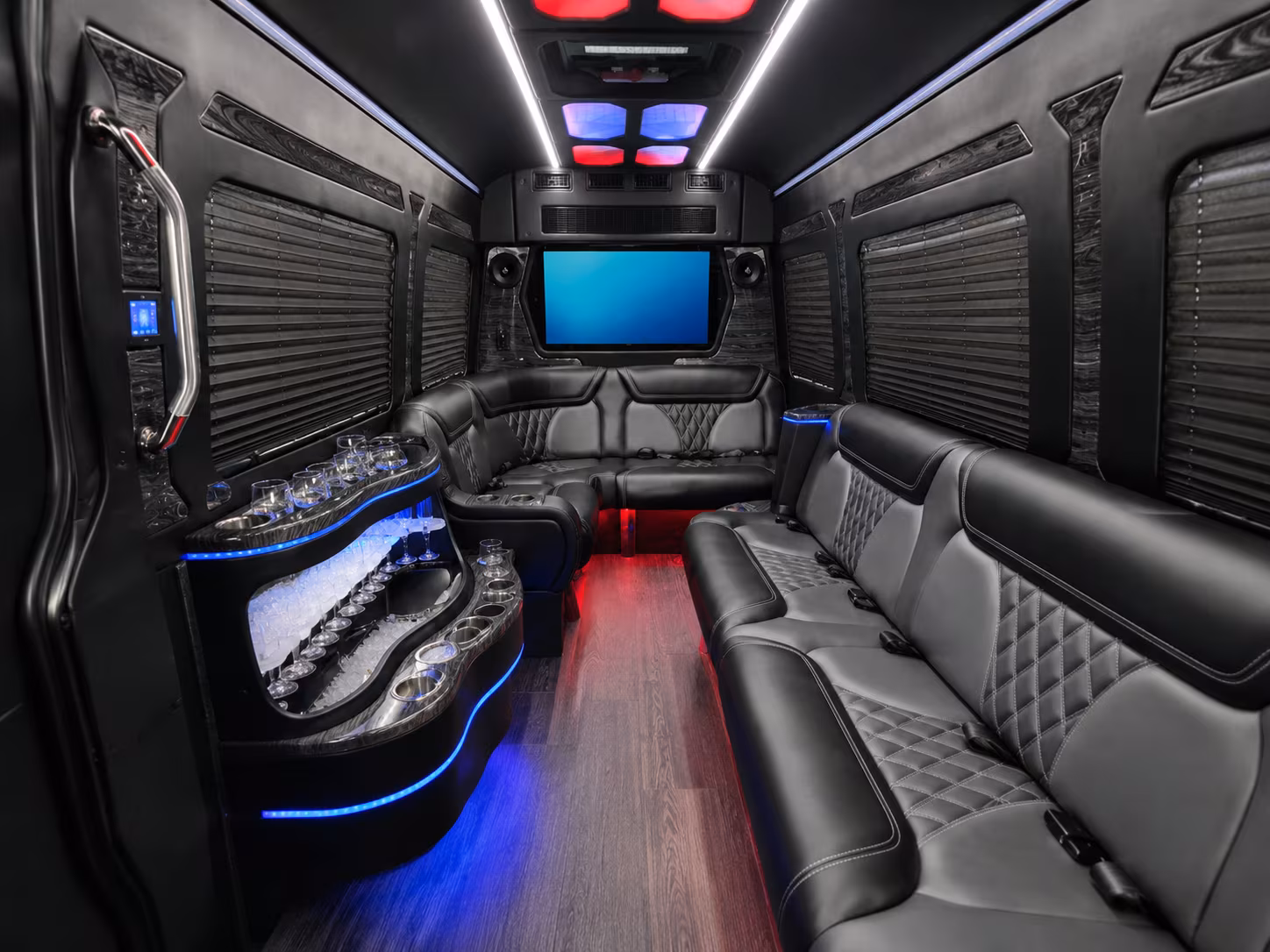 tigard 50 passenger party bus inside