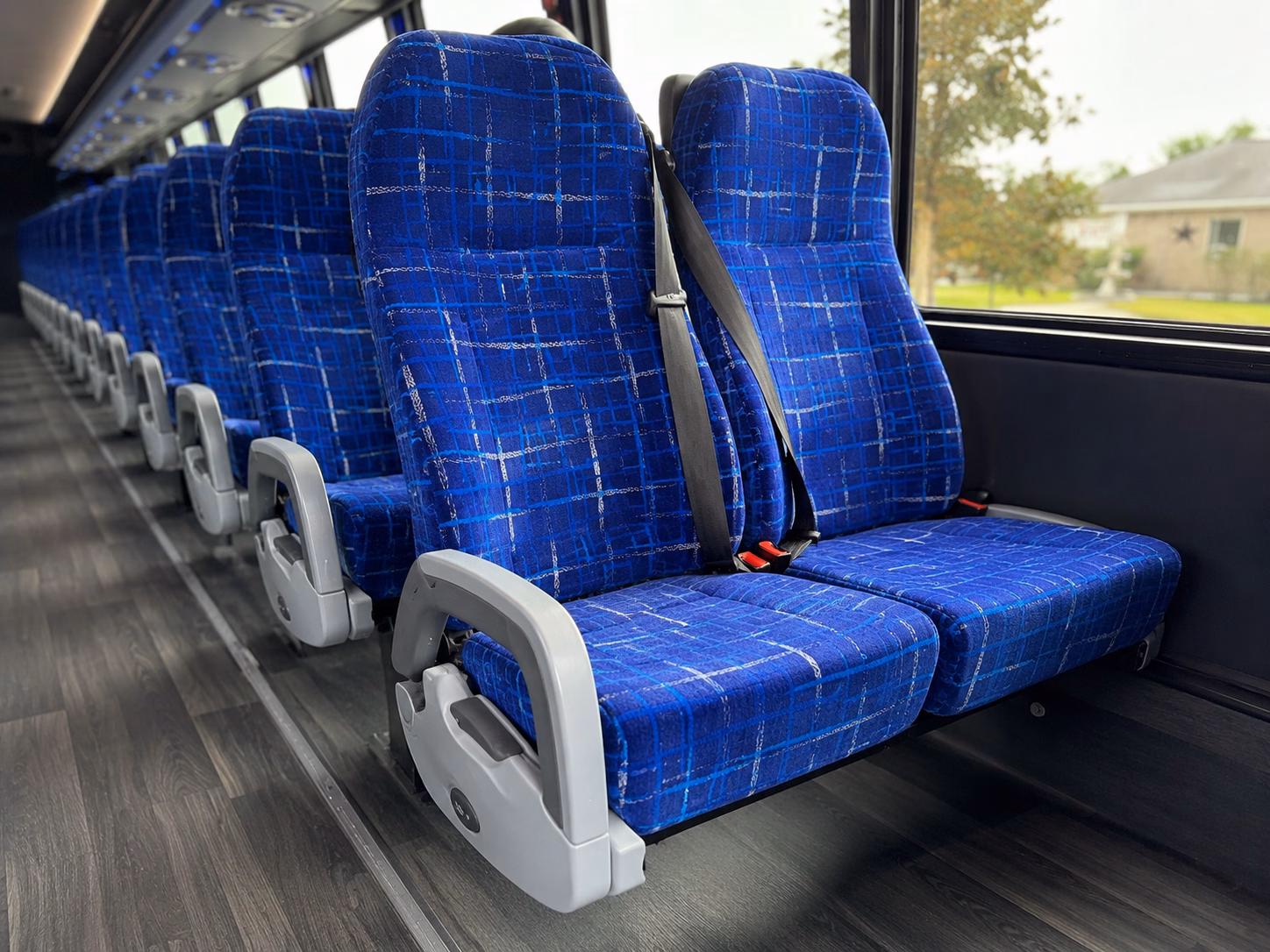 tigard charter bus rental interior